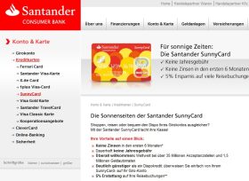 Sunnycard der Santander